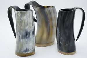 Taza de Beber de Cuerno Natural de Alta Calidad con Textura Inspirada en los Vikingos, de Doble Pared, Hecha a Mano, para Fiestas, Bares y Uso Doméstico - Precio Bajo - Product Image 4