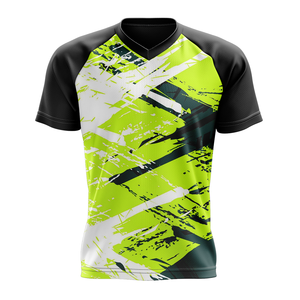 Camiseta de cuello en V para hombre al por mayor, camiseta básica de gimnasio, top elástico ajustado de manga corta, camiseta casual de punto para hombre - Product Image 3