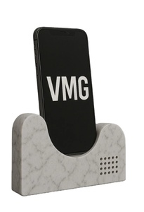 Support de téléphone en marbre, pierre naturelle et silicone antidérapant, pour décoration de bureau à domicile et cadeaux de vente au détail de luxe - Product Image 2