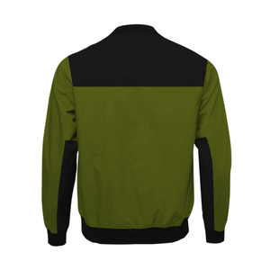 เสื้อแจ็คเก็ตบอมเบอร์ผ้าฝ้ายสำหรับผู้ชายแบบปรับแต่งได้ - ผลิตจากเส้นใยธรรมชาติที่ระบายอากาศได้ดี พร้อมแกนกลางที่นุ่มและอบอุ่น - เสื้อผ้าสตรีทแวร์สั่งทำพิเศษ - Product Image 2
