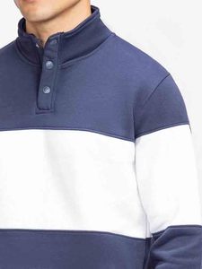 เสื้อสเวตเชิ้ตผู้ชายแบบคอซิปครึ่งตัว ผ้าโพลีเอสเตอร์/คอตตอน สีสันแบบคัลเลอร์บล็อก มีกระเป๋า ซักทำความสะอาดง่าย เป็นมิตรต่อสิ่งแวดล้อม ระบายอากาศได้ดี - Product Image 3