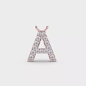 Colgante de Letra Dorada con Diamante, Inicial del Alfabeto, Joyería Personalizada para Mujer - Product Image 1