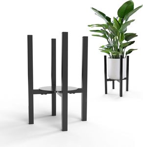 Metal Iron <b>Plant</b> <b>Stand</b> with Pot Tall White Indoor Outdoor Flower Planter Rack for Home Bedroom Office Garden Decor - Product Image 6