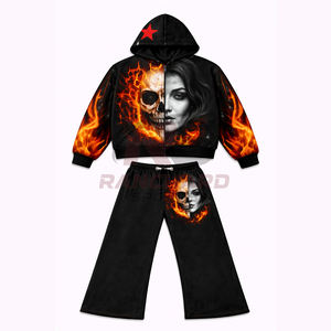 Conjunto Deportivo de Algodón con Servicio de Marca Privada, Sudadera con Capucha y Pantalones Jogger con Impresión Personalizada en Pantone - Product Image 3