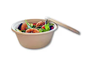 Tazón Redondo Desechable de Bagazo Blanco, Contenedor Biodegradable para Alimentos, Ecológico, Disponible en Grandes Cantidades - Product Image 4