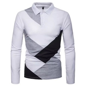 Camiseta de Punto de Manga Corta con Cuello Redondo para Hombre, Corte Regular, Informal, 100% Algodón, Transpirable, Azul Marino y Blanco - Product Image 3