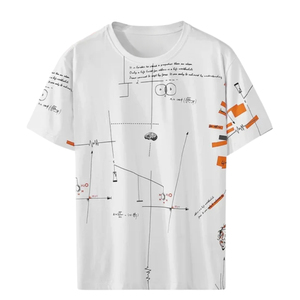 T-shirt personnalisé imprimé par sublimation, motif formule scientifique, unisexe, décontracté, en polyester, haut d'été, OEM ODM, haute qualité imprimée - Product Image 1