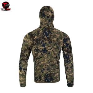 Sudadera con Capucha de Camuflaje Digital para Hombre, para Caza en el Bosque, con Cordón Ajustable, Bolsillo Tipo Canguro, Puños con Orificios para el Pulgar, Térmica - Product Image 2