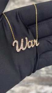 Joyería Estilo Hip Hop Rapper, Personalizada con Diamantes VVS Cultivados en Laboratorio, Colgante Clásico con Letra Inicial Chapado en Oro para Hombre y Mujer, Plata 925 - Product Image 3