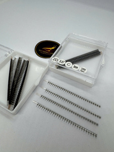 ขนตาปลอมแบบพัดสำเร็จรูป Ultra Speed 2D 0.07 D Curl ก้านสั้น สีดำด้าน ผลิตจาก PBT ของเกาหลี บรรจุในถาด รับผลิตแบรนด์ส่วนตัว ขายส่ง OEM - Product Image 6