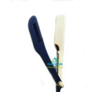 Maquinilla de afeitar recta manual de acero inoxidable plegable para hombres con mango de madera BARBER EDGE Base de instrumentos quirúrgicos - Product Image 3