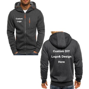 Chaqueta con Capucha y Cremallera para Hombre, con Bolsillos, Logotipo Personalizado, Imagen, Texto, Ropa Deportiva Casual, Fabricante de Sudaderas con Cremallera para Hombre - Product Image 1