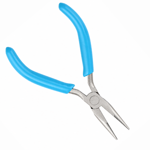 Pince à bec conique en acier inoxydable, poignée bleue, pour la fabrication de bijoux, outils artisanaux de bricolage - Product Image 3