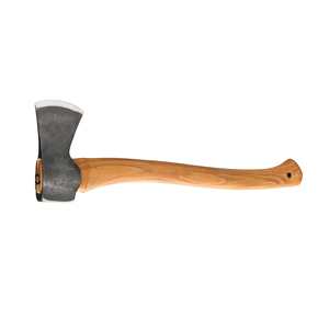 Hacha de doble hoja de acero inoxidable de grado industrial UM STEEL con mango de madera natural, forjada a mano, personalizable para leña - Product Image 5