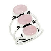 Bague vintage bohème en argent sterling 925 avec pierre naturelle œil de tigre, multi-pierres, ovale, pour un usage quotidien