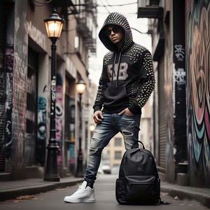 Vente en gros de sweats à capuche personnalisés pour hommes 100% coton fabricant OEM de sweats à capuche personnalisables de haute qualité ornés de strass - Product Image 2