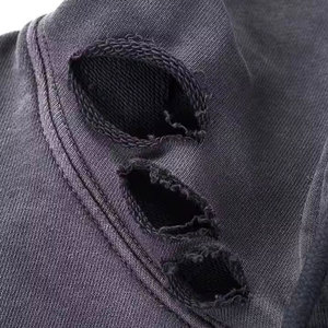 Sudadera con Capucha para Hombre, Estilo Desgastado, Corte Holgado, Felpa de Algodón, MOQ Bajo, Proveedor OEM ODM - Product Image 4