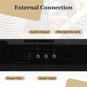 Pianoforte Digitale a 61 Tasti per Principianti, Nero, Stile Martello con Modalità di Insegnamento Illuminata, 200 Ritmi, Funzione Doppia Tastiera - Product Image 6