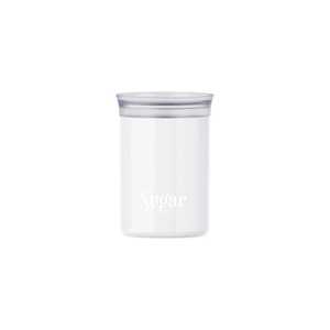 Pot de rangement moderne en métal avec couvercle pour une organisation élégante de la cuisine et une utilisation décorative sur le comptoir - Product Image 3