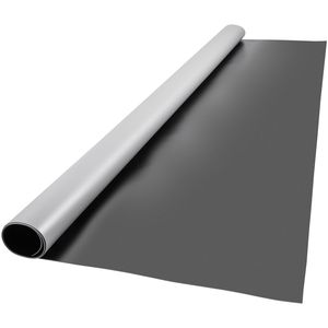 Pavimento da Ballo Portatile Reversibile 6.6x9.8ft, Spessore 0.06in, in PVC Vinilico Nero/Grigio, Antiscivolo, Rotolo per Pavimentazione Sportiva - Product Image 1