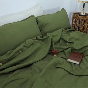 Ensemble de housses de couette 3 pièces en lin naturel 100% lavé à la pierre, anti-bactérien - Product Image 6