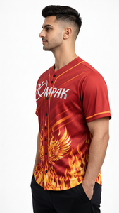 Camiseta de béisbol personalizada para equipo con tela transpirable sublimada y diseño atlético moderno - Product Image 6