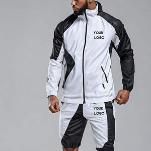 Wholesale Custom Logo Pullover <b>Jacket</b> & <b>Men</b>’s Tracksuit Set Blank Windbreaker Nylon 2-Piece <b>Track</b> Suit <b>for</b> <b>Men</b> - Product Image 1