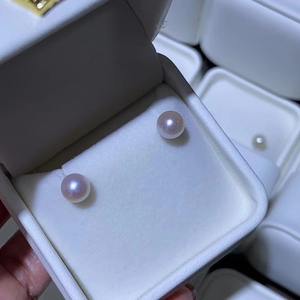 Zhuji S925 Silver Needle <b>Fine</b> <b>Stud</b> <b>Earrings</b> with Hot White Pearls Mantou Type Bright Light Classic Simple Personality Femininity - Product Image 1