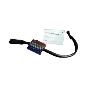 Bracelet à sourcils en cuir indien véritable avec drapeau français Accessoires pour chevaux. - Product Image 1