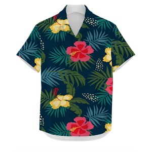 Chemise de vacances pour homme, imprimée sur mesure, en polyester léger, vêtement de voyage tendance à boutons - Product Image 2