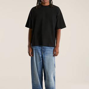 เสื้อยืดคอกลมพิมพ์ลายทรงหลวม ไซส์ใหญ่พิเศษ ผ้าคอตตอนหนา 220 กรัม แห้งเร็ว ทรงบ็อกซี่ สำหรับผู้ชาย - Product Image 5