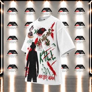 Men’s <b>Vintage</b> <b>Graphic</b> Streetwear T-Shirt Oversized White Graffiti Screen Print Casual <b>Tee</b> Custom acidwash - Product Image 3