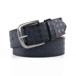 Wholesale Customized Vintage Men's Copper Pin Buckle Leather <b>Belt</b> with Letter/Square Design Eco-Friendly Cow Hide Gift Set - Product Image 5