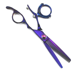 Tijeras de Corte de Cabello Rectas con Rotación de 720 Grados, Tijeras de Acero Inoxidable con Soporte Giratorio para el Pulgar - Product Image 3