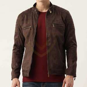High Street Men's <b>Suede</b> Leather Winter <b>Jacket</b> OEM Service Breathable Quick Dry High Quality <b>Suede</b> Leather <b>Jacket</b> - Product Image 1