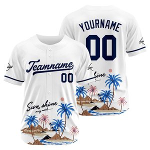 Tissu respirant avec fermeture classique à boutons sur le devant, maillot de baseball prêt pour le jeu, t-shirt de sport absorbant la transpiration pour les activités sportives - Product Image 2