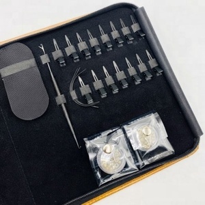 Kit d'outils professionnels pour extensions de cheveux TEEJAY en acier inoxydable chirurgical noir mat, pinces à cheveux, pinces crocodiles, micro-perles - Product Image 3