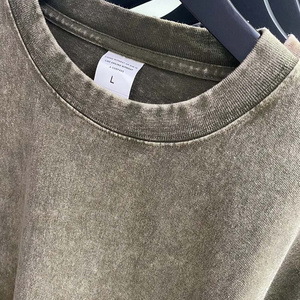 Camisetas de Algodón 100% OEM con Lavado Ácido para Hombre, Camiseta Lisa de Manga Corta con Lavado Ácido - Product Image 5