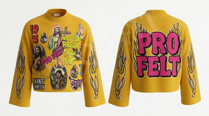 T-shirt pour homme en coton 100% à manches courtes, surdimensionné, style streetwear, avec motif flamme, personnalisable en gros - Product Image 5