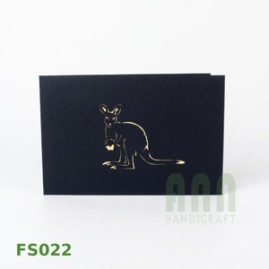 การ์ดอวยพรแบบป๊อปอัพ 3 มิติ รุ่น FS022 ของ ANN HANDICRAFT พร้อมข้อความ 'ขอบคุณ'  งานเคลือบเงาแบบด้าน ดีไซน์ลายจิงโจ้ แสดงถึงมิตรภาพเวียดนาม - Product Image 3