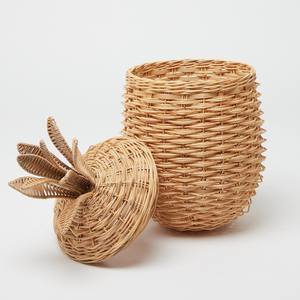 Lovely watermelon shaped storage <b>basket</b> bin hand <b>weaving</b> rattan <b>baskets</b> kids home decor bins - Product Image 5