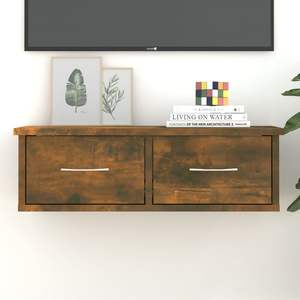Meuble mural standard en bois d'ingénierie chêne fumé pour supports TV - Product Image 1