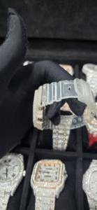 นาฬิกา Hip Hop Luxury Styles รุ่น RTDRT856 ตัวเรือนประดับเพชร VVS Moissanite หน้าปัดดิจิตอล ควอตซ์ สแตนเลสสตีล แฟชั่นใหม่ - Product Image 5