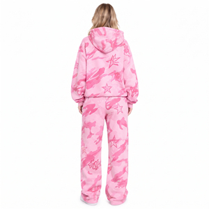 Conjunto de Sudadera Oversize y Pantalones Holgados de Forro Polar, Ropa Casual de Invierno, Sudadera con Capucha Estampada, Conjunto Deportivo de Forro Polar de Algodón Grueso - Product Image 3