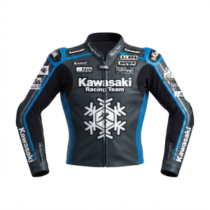 Men’s Ramaha Cowhide Leather <b>Racing</b> <b>Jacket</b>/Chaqueta MotoCP Style CE Level 2 Armor Motorcycle Track Riding Protective Gear CE - Product Image 1