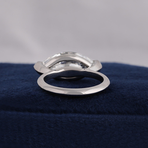 Bague de fiançailles en diamant de laboratoire Marquise East West de 2 carats, sertissage à tension, or 14 carats, certifiée IGI, plaqué or de luxe - Product Image 5