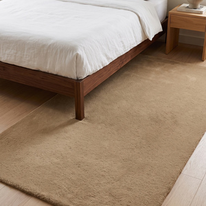 Beige Wool Hand-<b>Tufted</b> Non-Slip Soft Textured Medium Pile 10-14mm Thickness Cotton Silicone Backing Area <b>Rug</b> for Living Room - Product Image 3