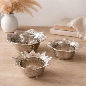 Silver Shiny Brass Made Silver Finishing Fruit Gravy Salad Serving Bowl Hot Sale Bowl for <b>Table</b> and All <b>Occasions</b> to the Title - Product Image 3