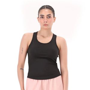 <b>Women's</b> <b>Black</b> BodyCore Padded Jersey <b>Tank</b> <b>Top</b> Sleeveless Slim Fit Eco-Friendly Yoga Workout Fitness Sportswear Activewear - Product Image 1