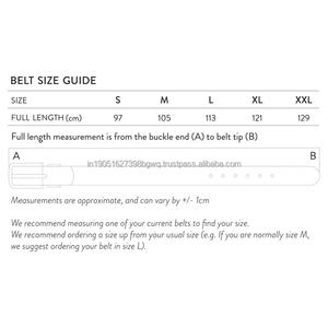 Ceinture en cuir véritable cloutée pour homme 100% avec accent tissé - Product Image 6